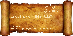 Engelmayer Máté névjegykártya